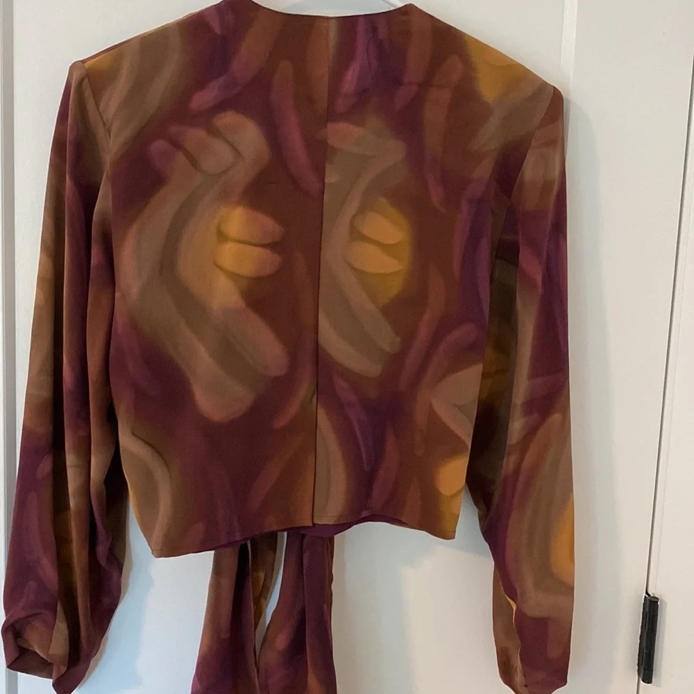 Aliki Yamani Creations 💯% Silk Blouse | Size S - Picture 6 of 6